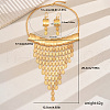 Luxurious Geometric Rectangle Oval Tassel Jewelry Set for Women's Party Wedding WF2314-6