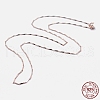 925 Sterling Silver Chain Necklaces STER-F039-45cm-08RG-3