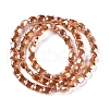 Electroplate Glass Beads Strands EGLA-Q128-05A-PL01-2