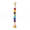 Alloy Enamel Heart Pendant Decorations HJEW-JM01507-01-1