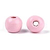Spray Painted Round Natural Schima Wood Beads WOOD-A018-6mm-31-3