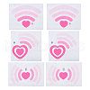 Heart Plastic Self-Adhesive Stickers DIY-WH0588-61-1