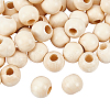 Olycraft 50PCS Wooden Beads WOOD-OC0001-86-2