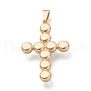 304 Stainless Steel Rhinestone Big Pendants X-STAS-O138-08G-2