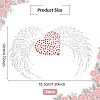 Heart with Wing Glitter Hotfix Rhinestone DIY-WH0301-41-2
