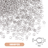 DICOSMETIC 1000Pcs 304 Stainless Steel Open Jump Rings STAS-DC0016-02-2