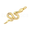 Brass Micro Pave Clear Cubic Zirconia Pendants KK-Z110-02G-02-2