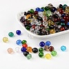 Faceted Rondelle Transparent Glass Beads GLAA-R152-8mm-M1-1