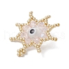 Glass Seed Beaded Star Pendants PALLOY-MZ00624-01-4