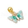 Alloy Enamel Butterfly European Dangle Charms PALLOY-JF03877-4