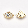 Brass Micro Pave Cubic Zirconia Charms KK-S350-300-2