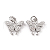 Brass Micro Pave Cubic Zirconia Pendants ZIRC-P091-15P-RS-1