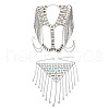 Clear AB Acrylic & Alloy Tassel Sexy Suit Jewelry Night Shop Shoulder Body Chains for Women WG261D8-02-2