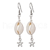 Natural Shell Dangle Earrings EJEW-JE05441-01-1