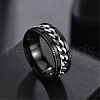 Non-Tarnish Stainless Steel Chains Rotating Finger Ring PW-WG67706-06-1