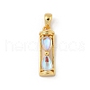 925 Sterling Silver & Glass Hourglass Pendants STER-D305-02G-1