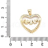 Brass Micro Pave Cubic Zirconia Pendants KK-Q055-02B-G-3