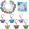 24Pcs 6 Colors Alloy Enamel Pendant Decorations HJEW-SC00046-1