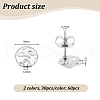 Unicraftale 60Pcs 2 Colors 201 Stainless Steel Flat Round Stud Earring Findings STAS-UN0060-68-3