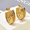304 Stainless Steel Stud Earrings EJEW-G423-04G-3