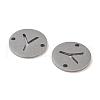 Non-Tarnish 201 Stainless Steel Hollow Flat Round Links FIND-R149-03Y-P-2