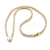 Brass Pave Clear Cubic Zirconia Tennis Necklaces NJEW-K287-02G-4