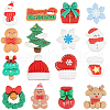 SUNNYCLUE 96Pcs 16 Styles Christmas Opaque Resin Cabochons RESI-SC0005-62-1