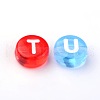 Transparent Acrylic Horizontal Hole Letter Beads PL41C9070-2