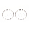Tarnish Resistant 201 Stainless Steel Big Hoop Earrings EJEW-F237-02C-P-1