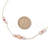 Adjustable Round Natural Carnelian & Cat Eye & Dyed Natural Malaysia Jade Rondelle Beaded Braided Necklaces NJEW-JN05322-3