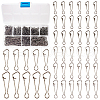 SUPERFINDINGS 400Pcs 8 Style 201 Stainless Steel Fishing Connector Quick Change Safe Lock FIND-FH0001-86-1