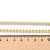 Brass Heart Link Chain Necklaces NJEW-M108-27G-3