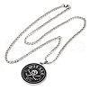 304 Stainless Steel Pendant Necklaces NJEW-C066-05P-2
