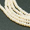 Opaque Solid Color Crystal Glass Faceted Rondelle Beads Strands GLAA-F025-A13-2