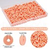 SUNNYCLUE 3 Strands Flat Round Handmade Polymer Clay Beads CLAY-SC0001-69B-2