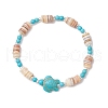 3Pcs Natural Freshwater Shell Beaded Stretch Bracelets BJEW-JB11804-3