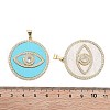 Rack Plating Brass Clear Cubic Zirconia Pendants KK-S381-16G-3