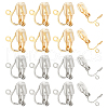   304 Stainless Steel Clip-on Earring Findings STAS-PH0005-65-1