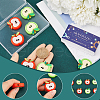 SUNNYCLUE 10Pcs 2 Colors Apple Food Grade Eco-Friendly Silicone Focal Beads SIL-SC0001-58-3