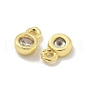 Brass Micro Pave Cubic Zirconia Charms KK-L075-017LG-01-2
