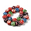 Handmade Printed Porcelain Beads PORC-F005-02-5