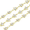 Rack Plating Brass Chains Micro Pave Cubic Zirconia AJEW-Q150-07G-03-1