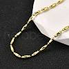 2MM Brass Column Link Chain Necklaces NJEW-M108-02G-1