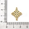 201 Stainless Steel Hollow Witch Knot Connector Charms STAS-V014-02G-3