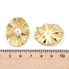 Oval Brass ABS Plastic Imitation Pearl Stud Earrings EJEW-S258-03G-5