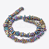 Electroplate Non-magnetic Synthetic Hematite Beads Strands G-P367-H-2