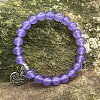 Natural Amethyst Round Beaded Stretch Bracelets DM7312-7-1