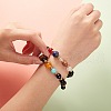 Round Natural Mixed Stone Braided Bead Bracelet Sets BJEW-SW00009-7