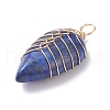 Natural Lapis lazuli Pendants PALLOY-JF01291-02-3