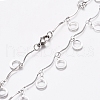 304 Stainless Steel Round Ring Charm Necklaces NJEW-G336-02P-2